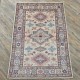 Super Kazak Rug 134cm x 96cm – Hand-Spun Ghazni Wool in Cream Tones
