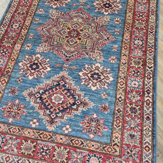 Blue Super Kazak Rug 151cm x 95cm – Hand-Knotted Tribal Wool Rug