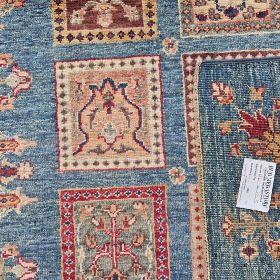 Ariana Garden Design Rug 151cm x 105cm – Blue Tone Natural Wool Rug