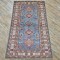 Super Kazak Rug 150cm x 90cm – Light Blue & Cream Tribal Wool Rug