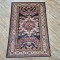Dark Blue Kazak Rug 122cm x 81cm – Rare Sunburst Design Natural Wool Rug