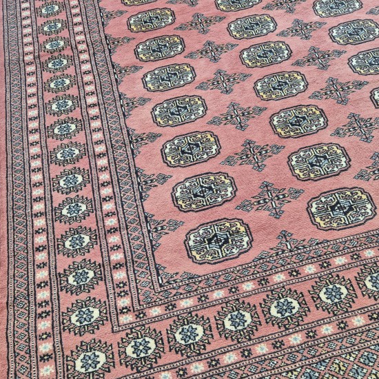 Bokhara Rug 238cm x 168cm – Soft Pink Wool Rug Authentic Bokhara Rug Bokhara Rug 238cm x 168cm – Soft Pink Wool Rug Authentic Bokhara Rug