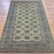 Hand-Knotted Bokhara Rug 240cm x 156cm – Soft Green Wool Rug Authentic Bokhara Hand-Knotted Bokhara Rug 240cm x 156cm – Soft Green Wool Rug Authentic Bokhara