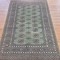 Hand-Knotted Bokhara Rug 210cm x 140cm – Soft Silky Green Wool Rug