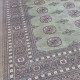 Hand-Knotted Bokhara Rug 210cm x 140cm – Soft Silky Green Wool Rug Hand-Knotted Bokhara Rug 210cm x 140cm – Soft Silky Green Wool Rug