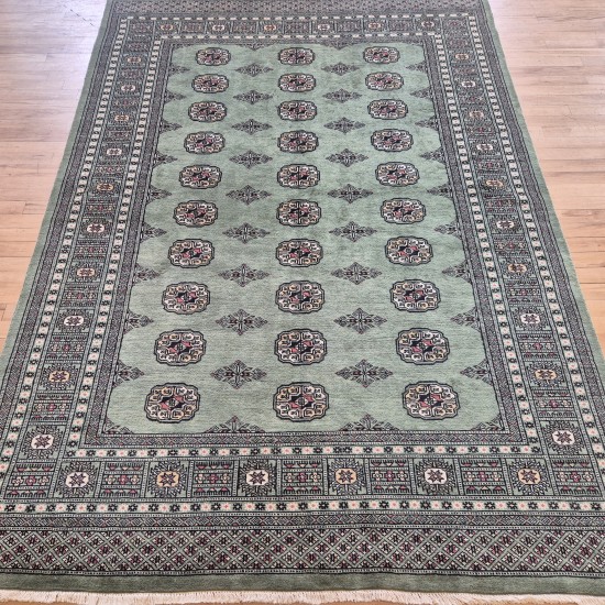 Hand-Knotted Green Bokhara Rug 240cm x 170cm – Luxury Soft Wool Rug Hand-Knotted Green Bokhara Rug 240cm x 170cm – Luxury Soft Wool Rug