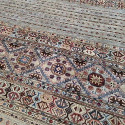 Super Fine Ariana Shawal Rug 239cm x 172cm – Ghazni Wool Silver Grey Luxury