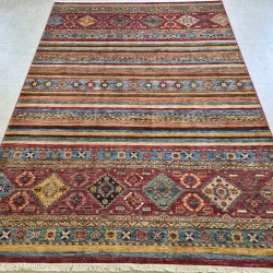 Ariana Rug 251cm x 180cm – Vegetable Dyed Hand-Spun Ghazni Wool Rich Mixed Colours