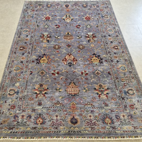 Sultani Ariana Rug 236cm x 168cm – Super Fine Ghazni Wool Grey Tones