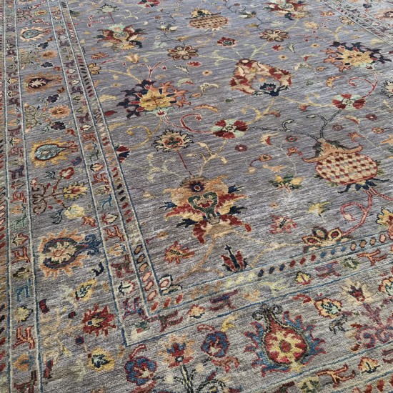 Sultani Ariana Rug 236cm x 168cm – Super Fine Ghazni Wool Grey Tones