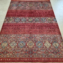 Shawal Ariana Rug 244cm x 176cm – Vegetable Dyed Hand-Spun Wool Red Tones