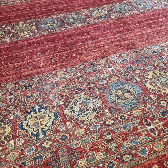 Shawal Ariana Rug 244cm x 176cm – Vegetable Dyed Hand-Spun Wool Red Tones