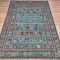Gabbeh Rug 240cm x 175cm – Soft Blue Mixed Colours Luxury Wool Rug  Authentic Afghan