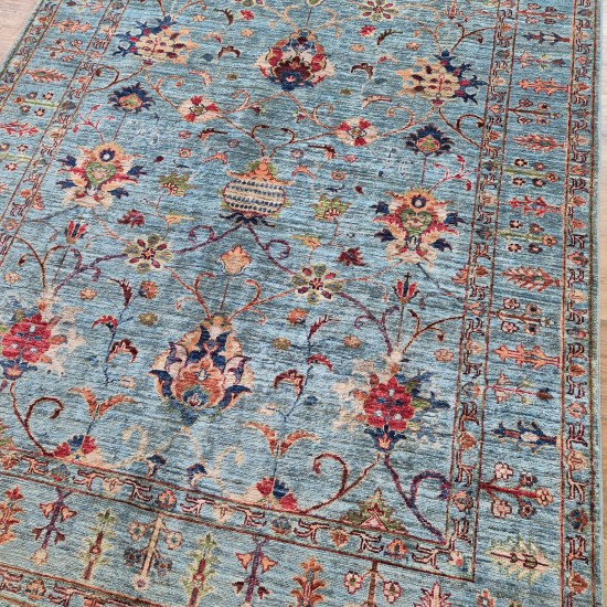 Sultani Rug 193cm x 151cm – Soft Blue Ghazni Wool Rug Authentic Afghan Sultani Rug 193cm x 151cm – Soft Blue Ghazni Wool Rug Authentic Afghan