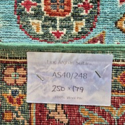 Hand-Knotted Mamluk Rug 250cm x 179cm – Red & Soft Blue Finest Ghazni Wool Rug Hand-Knotted Mamluk Rug 250cm x 179cm – Red & Soft Blue Finest Ghazni Wool Rug