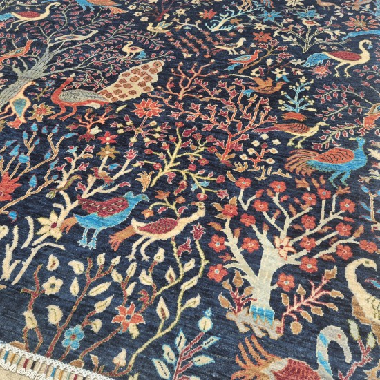 Ariana Tree of Life Rug 295cm x 200cm – Birds of Paradise Design Super Ghazni Wool