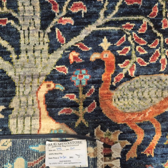 Ariana Tree of Life Rug 295cm x 200cm – Birds of Paradise Design Super Ghazni Wool