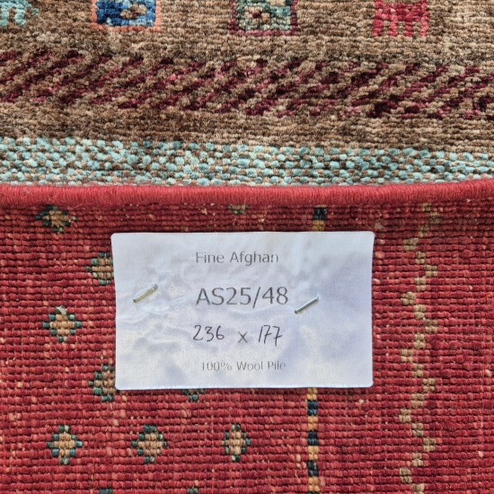 Hand-Knotted Ariana Gabbeh Design Rug 236cm x 177cm – Mixed Colours Super Fine Wool Rug