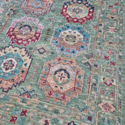 Super Fine Ariana Sultani Rug 149cm x 107cm – Rare Green Ghazni Wool Rug
