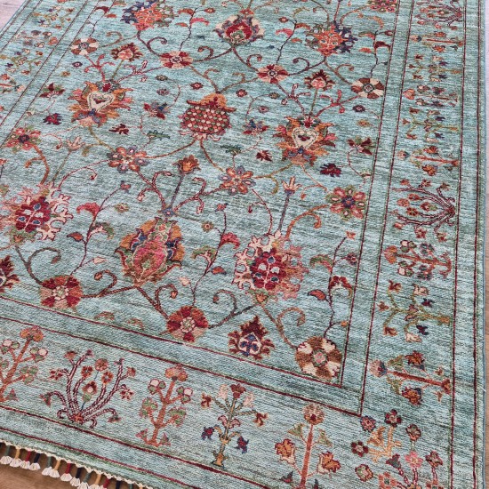 Ariana Sultani Rug 245cm x 174cm – Green Tones Finest Ghazni Wool Rug Ariana Sultani Rug 245cm x 174cm – Green Tones Finest Ghazni Wool Rug