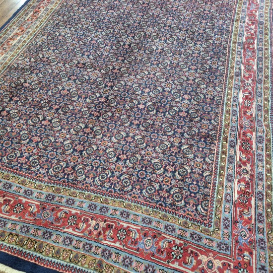 Village Bidjar Rug 323cm x 217cm – Fine Quality Blue Tones Thick Pile Carpet