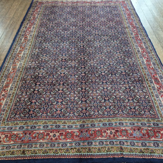 Village Bidjar Rug 323cm x 217cm – Fine Quality Blue Tones Thick Pile Carpet