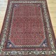Persian Enjilas Rug 198cm x 146cm – Red & Cream Natural Wool Rug  Authentic Persian