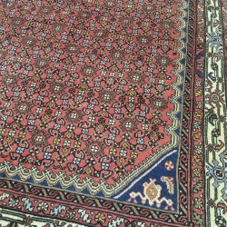 Persian Enjilas Rug 198cm x 146cm – Red & Cream Natural Wool Rug  Authentic Persian
