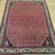 Hand-Knotted Persian Enjilas Rug 195cm x 153cm – Natural Wool Rug in Soft Red Tones