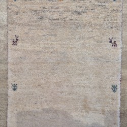 Persian Gabbeh Rug 90cm x 60cm – Thick Wool Pile Cream Colour