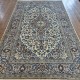 Fine Persian Kashan Rug 325cm x 202cm – Cream & Soft Blue Kurk Wool Fine Persian Kashan Rug 325cm x 202cm – Cream & Soft Blue Kurk Wool