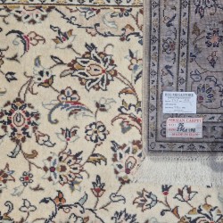 Fine Persian Kashan Rug 296cm x 198cm – Elegant Cream Multi-Colour Carpet  Authentic 