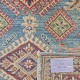 Hand-Knotted Kazak Rug 172cm x 120cm – Blue & Red Tribal Wool Rug Hand-Knotted Kazak Rug 172cm x 120cm – Blue & Red Tribal Wool Rug