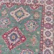Kazak Rug 295cm x 204cm – Green & Cream Tribal Wool Rug  Authentic Kazak Rug 
