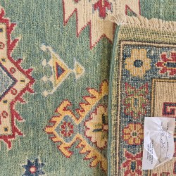 Kazak Rug 295cm x 204cm – Green & Cream Tribal Wool Rug Authentic Kazak Rug Kazak Rug 295cm x 204cm – Green & Cream Tribal Wool Rug Authentic Kazak Rug