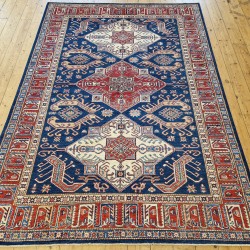Super Kazak Rug 243cm x173cm – Hand-Knotted Wool Tribal Rug