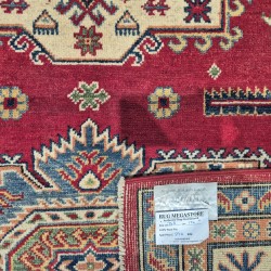 Afghan Kazak Rug 238cm x 174cm – Traditional Red Tribal Rug Afghan Kazak Rug 238cm x 174cm – Traditional Red Tribal Rug