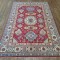 Hand-Knotted Kazak Rug 246cm x 168cm – Red, Blue & Cream 