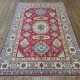 Hand-Knotted Kazak Rug 246cm x 168cm – Red, Blue & Cream 