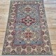 Vintage Style Kazak Rug 180cm x 121cm – Soft Blues & Cream Vegetable Dyed Wool Rug Vintage Style Kazak Rug 180cm x 121cm – Soft Blues & Cream Vegetable Dyed Wool Rug