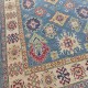Soft Blue Kazak Rug 189cm x 145cm – Blue & Cream Traditional Wool Rug