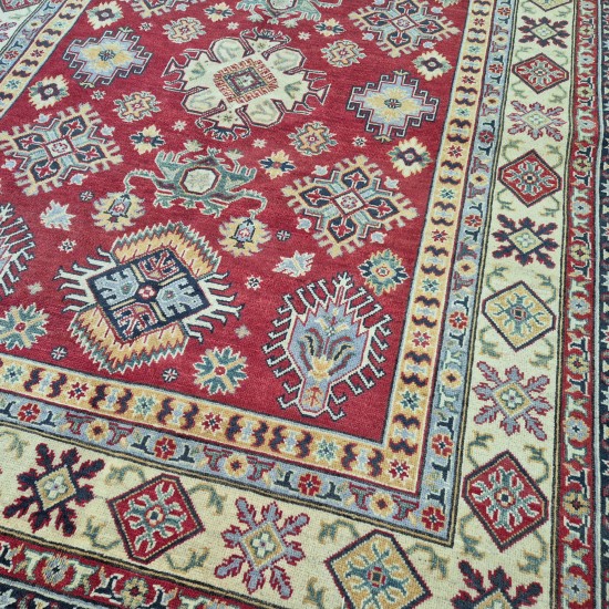 Bring timeless Caucasian artistry into your home with this hand-knotted Kazak rug (237cm x 178cm)