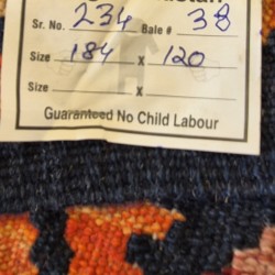 Afghan Kilim Rug 184cm x 120cm – Colourful Handwoven Wool Rug