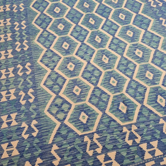 Afghan Kilim Rug 240cm x 173cm – Vegetable Dyed Wool, Mixed Colours Afghan Kilim Rug 240cm x 173cm – Vegetable Dyed Wool, Mixed Colours