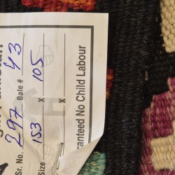 Rug 153cm x 105cm – Colourful Handwoven Flatweave Rug  Authentic Afghan 