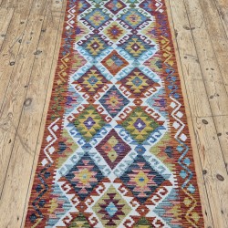 Vegetable Dyed Kilim Runner 248cm x 83cm – Handwoven Wool Flatweave  Traditional Afghan 