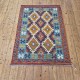 Afghan Kilim Rug 148x104cm – Vegetable-Dyed Wool Rug with Mixed Colours