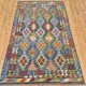 Turkish Vegetable Dyed Kilim Rug 187cm x 121cm – Handwoven Wool Flatweave