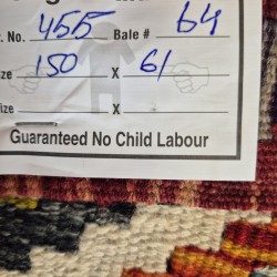 Turkish Vegetable Dyed Kilim Runner 150cm x 61cm – Handwoven Wool Flatweave