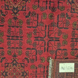 Fine Afghan Khan Mohammadi Rug 194cm x 127cm – Rich Red Tones Handmade Wool Rug 